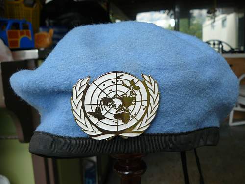 UN peace keepers beret found in socks drawer