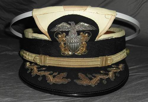 3 U.S. Navy Officer visor caps from yard sale, need help identifying