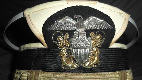 3 U.S. Navy Officer visor caps from yard sale, need help identifying