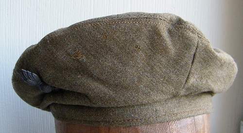 RE officers GS cap with interesting history