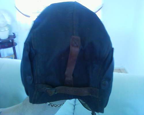 US leather flying helmet