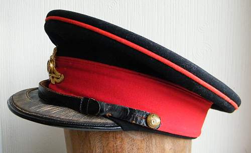 Royal Artillery field officers forage cap circa WWII