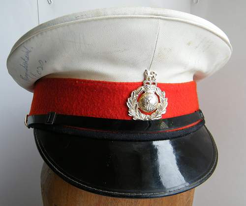 Royal Marines white top visor cap