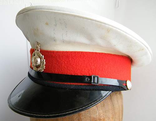 Royal Marines white top visor cap