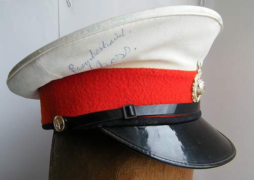 Royal Marines white top visor cap