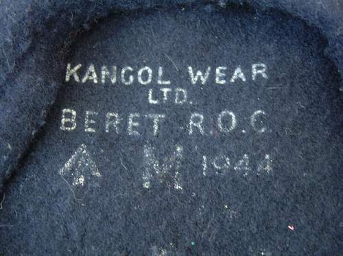 Royal Observer Corps beret.