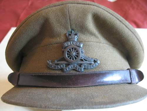 Royal Artillery peaked cap wartime/postwar?