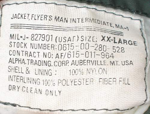 &quot;post war&quot; USAF Jacket Flyer´s Man original GI-issued ? ...