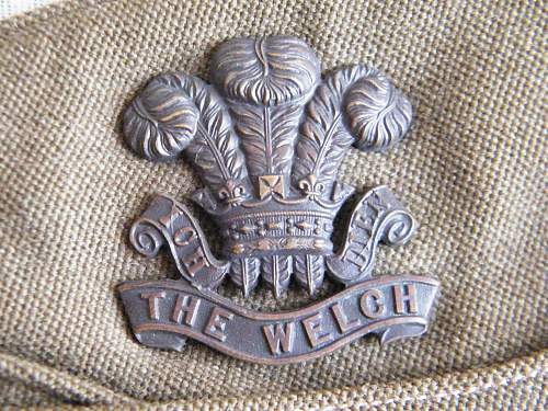 WWII Welch Regiment Officers Field Service Cap