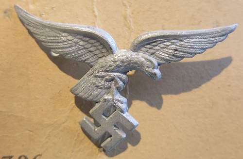 1st  pattern Luftwaffe OR's/NCO's cap eagle