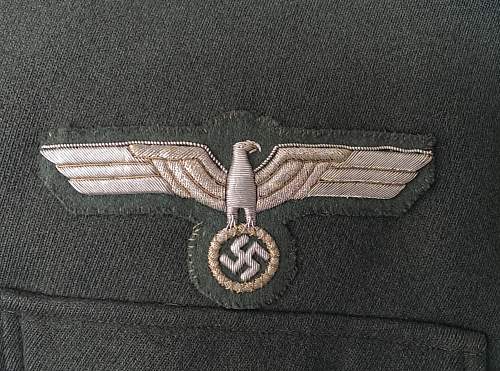 WW2 German Visor Cap ( medical) Theater made Eagle ?