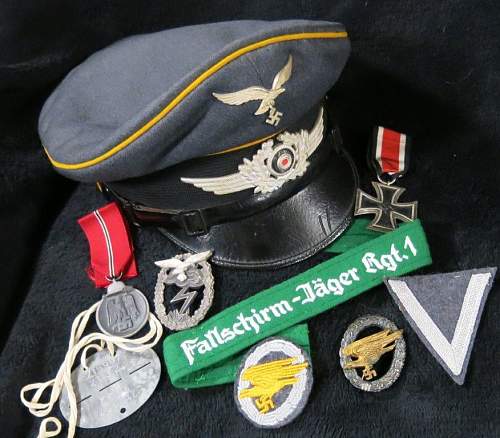 Luftwaffe OR/NCO's flight visor cap vignette