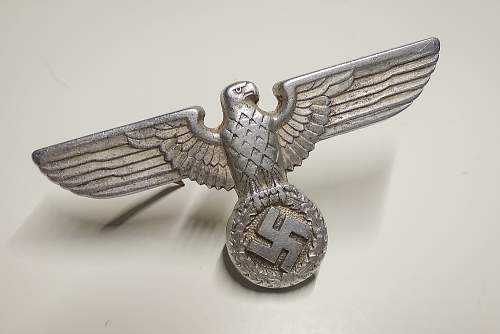 NSDAP Political Visor Cap Eagle RZM M1/49 for Review, Please