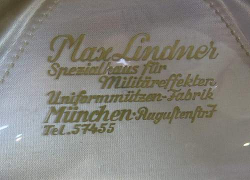 Luftwaffe Flak NCO/OR's white top visor cap by Max Lindner