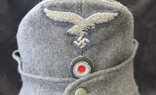 Luftwaffe Officer's single button Einheitsfeldmütze