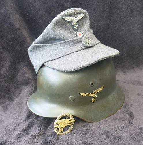 Luftwaffe Officer's single button Einheitsfeldmütze