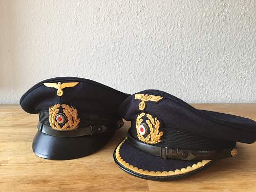 MY kriegsmarine U boot officer visor