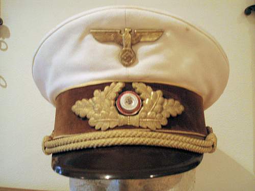 White Reichsleitung Leader's Visor Cap