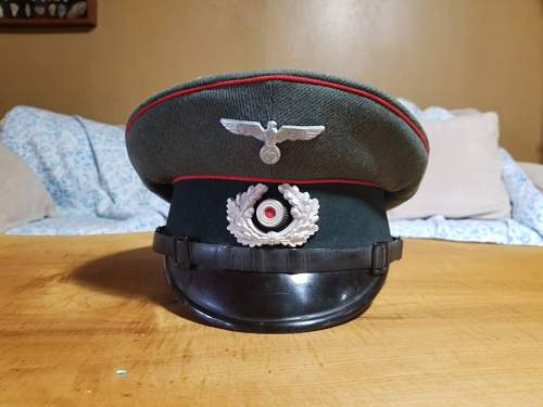 EREL NCO/EM artillery visor cap