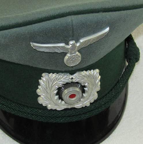 WW2 German Zollgrenzschutz  Visor Cap With Green Cord-EREL