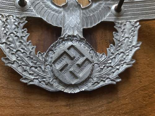 WW2 German Police Shako Plate Real or reproducton.