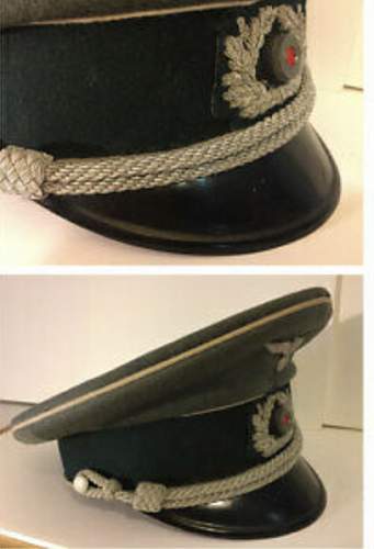 Deal provisionally agreed: Original? WWII German Infantry Officers Peaked Hat