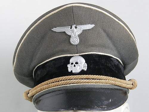 Un-issued Waffen SS officer Kleiderklasse visor cap