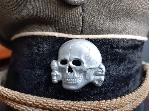 Un-issued Waffen SS officer Kleiderklasse visor cap