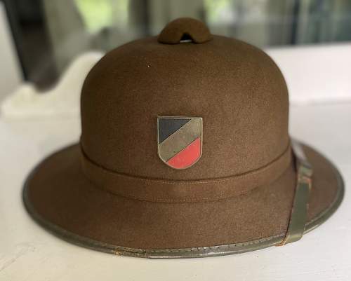 German DAK Pith helmet 2th pattern