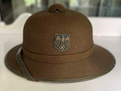 German DAK Pith helmet 2th pattern