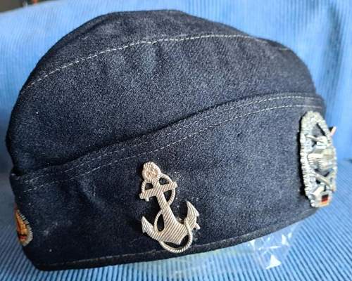 Possible WW2 Luftwaffe Schiffchenmütze disguised as GDR Volksmarine cap?