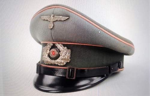 Early Heer Panzer EM/NCO visor cap