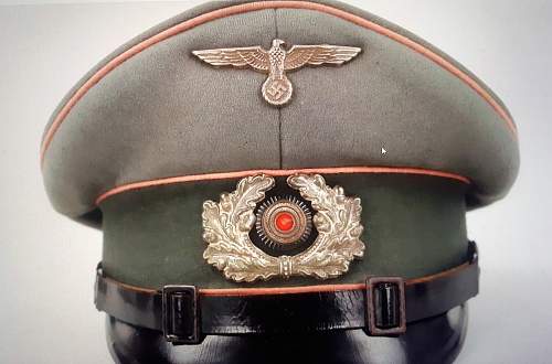 Early Heer Panzer EM/NCO visor cap