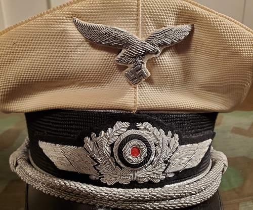 Weiße Sommer Mütze für Offiziere der Luftwaffe - Robert Lubstein