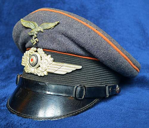 Luftwaffe Signals EM/NCO visor cap by eReL.