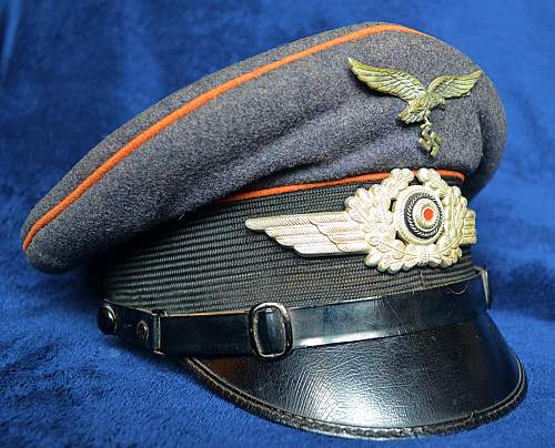 Luftwaffe Signals EM/NCO visor cap by eReL.