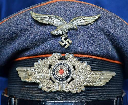 Luftwaffe Signals EM/NCO visor cap by eReL.