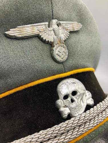Waffen-SS Kleiderkasse Infantry Officer's Visor Cap - For Review &amp; Comment