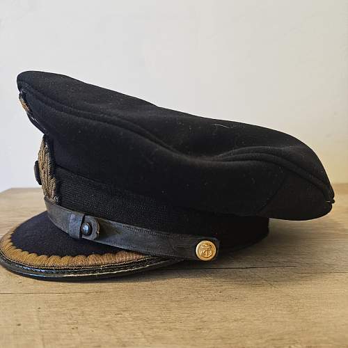 Kriegsmarine Blue Junior Officer Ranks Visor Cap For Review and Comment.