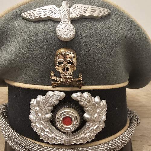 17th Infantry Regiment Officers Visor With Branunschweig Skull - For review and c