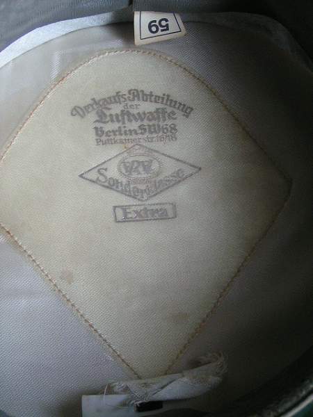 Luftwaffe white visor cap