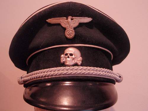 Black Private Purchase SS Officer Schirmütze