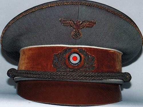 Adolf Hitler's field visor caps