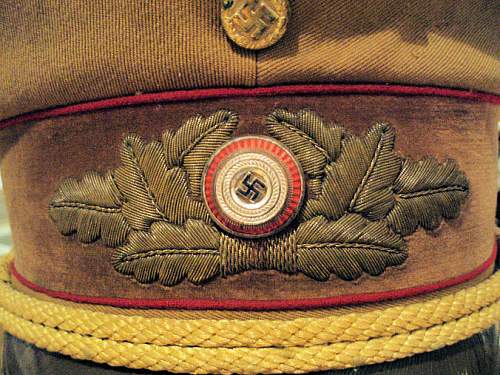 NSDAP Caps With Hand Embroidered Insignia