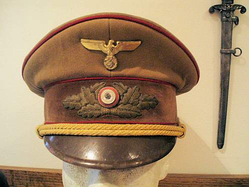 NSDAP Caps With Hand Embroidered Insignia