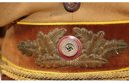 NSDAP Caps With Hand Embroidered Insignia