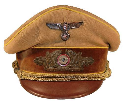 NSDAP Caps With Hand Embroidered Insignia