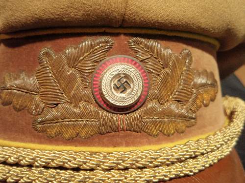 NSDAP Caps With Hand Embroidered Insignia