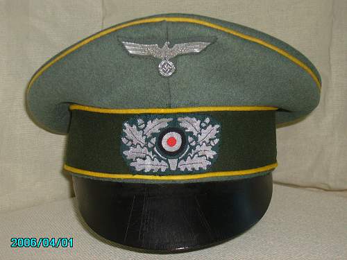 Evolution of the army field cap......1871 to 1945.