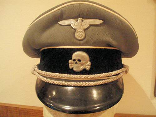 Private Purchase Named Gray SS Officers Schirmmütze